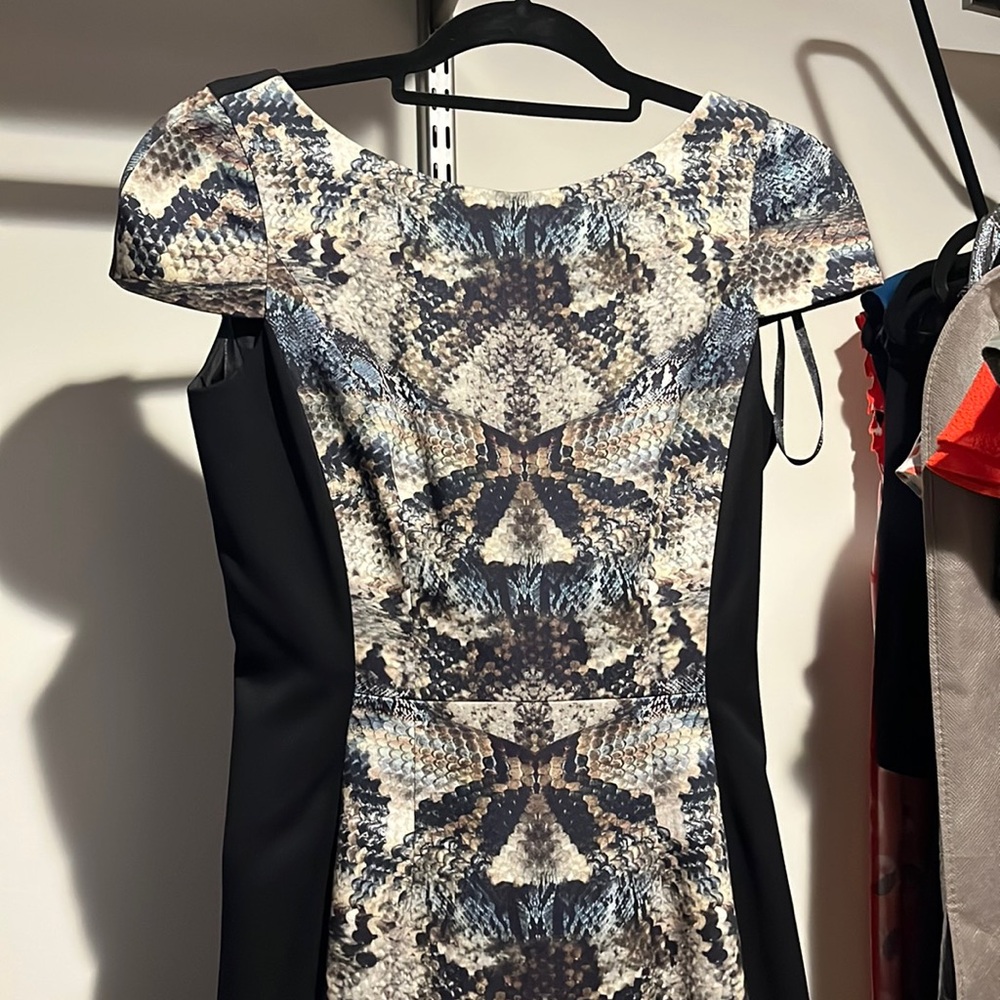Black Halo snake print mini dress new nwt size 4